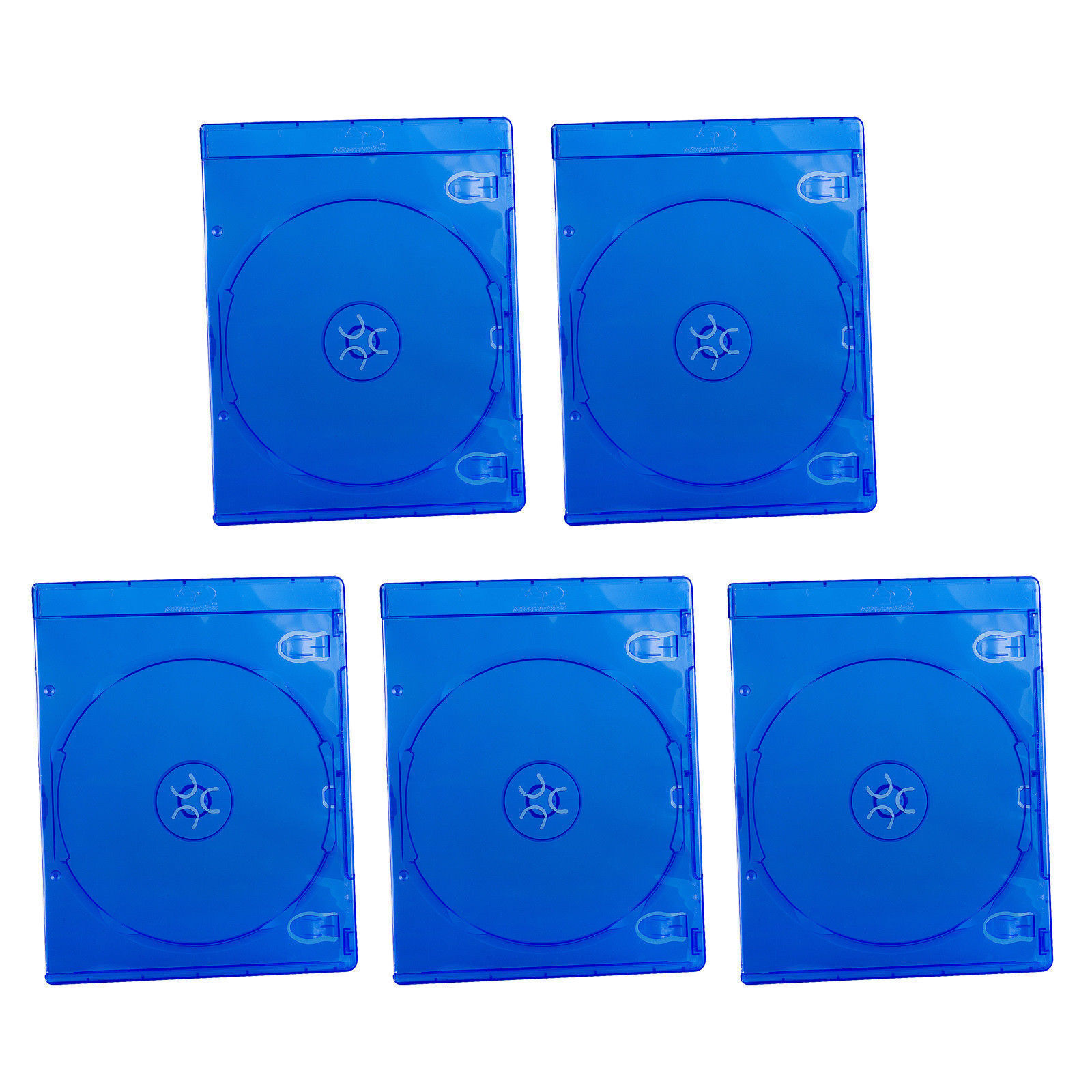 5 x Single Disc Storage DVD CD Blu-ray Case 7mm Slim Holder Sleeve Cover Plastic