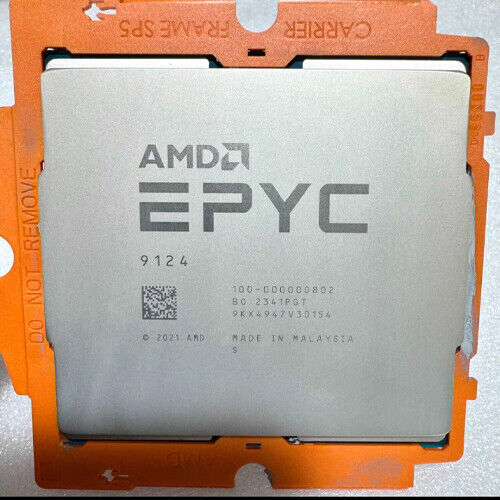 AMD EPYC 9124 Processor CPU 16-Core 3.0GHz-3.6GHz TDP-200W SP5 Dell lock