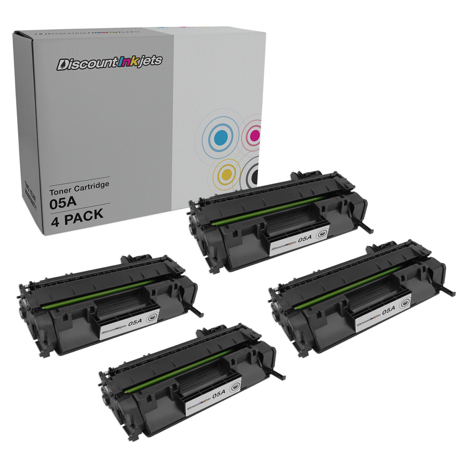 4PK CE505A for HP 05A BLACK Toner Cartridge LaserJet P2035 P2035n P2055dn P2055X