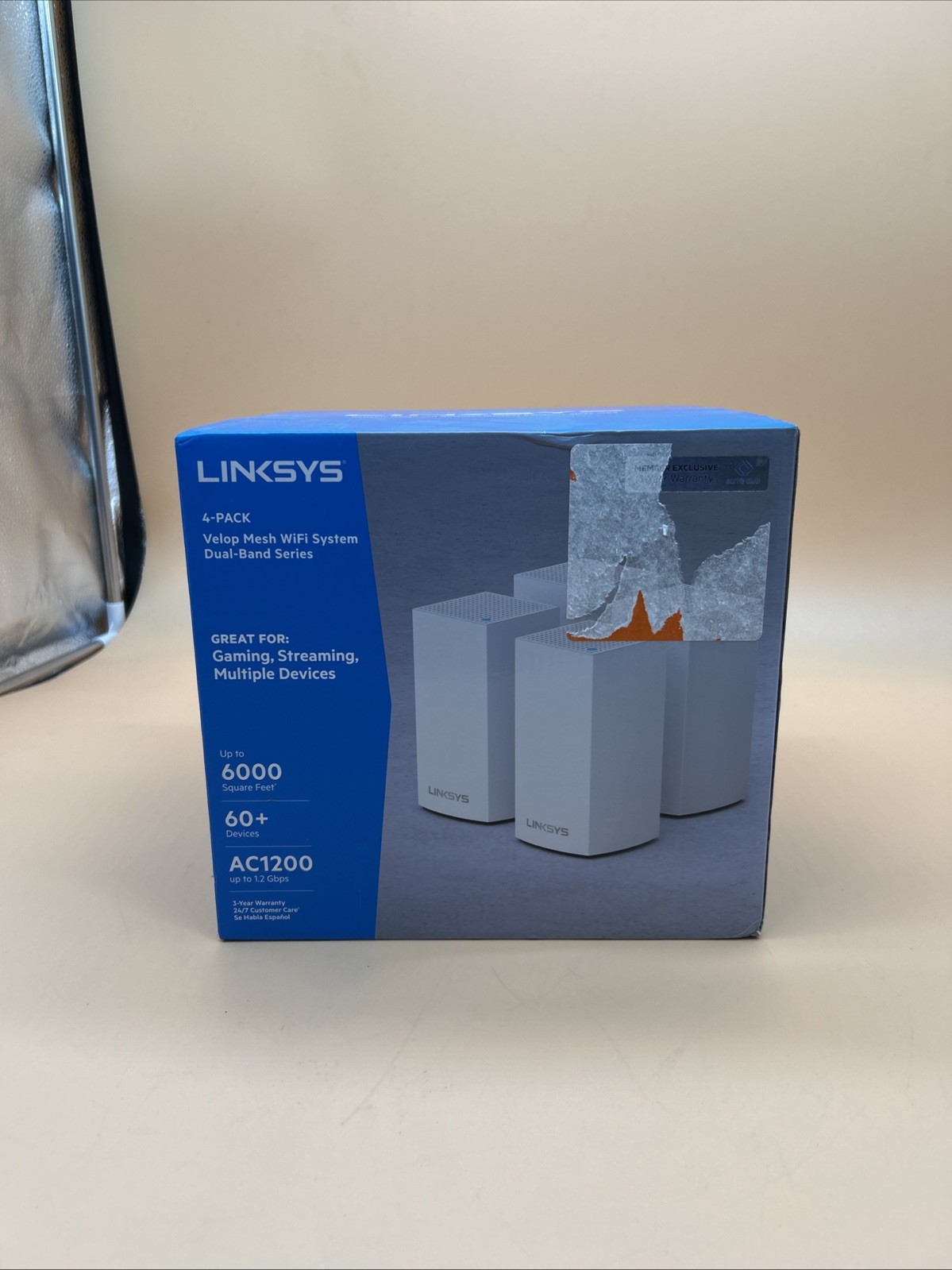 Linksys Velop AC1200 Mesh WiFi System 4-Pack Dual-Band Router Nodes 60+ Devices