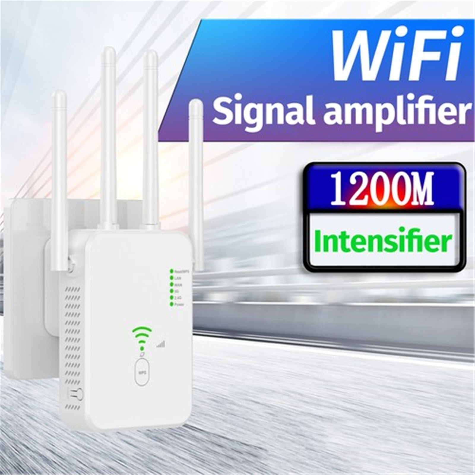 AC1200M Gigabit WiFi Range Extender Wireless Signal Booster 2.4G Amplifier