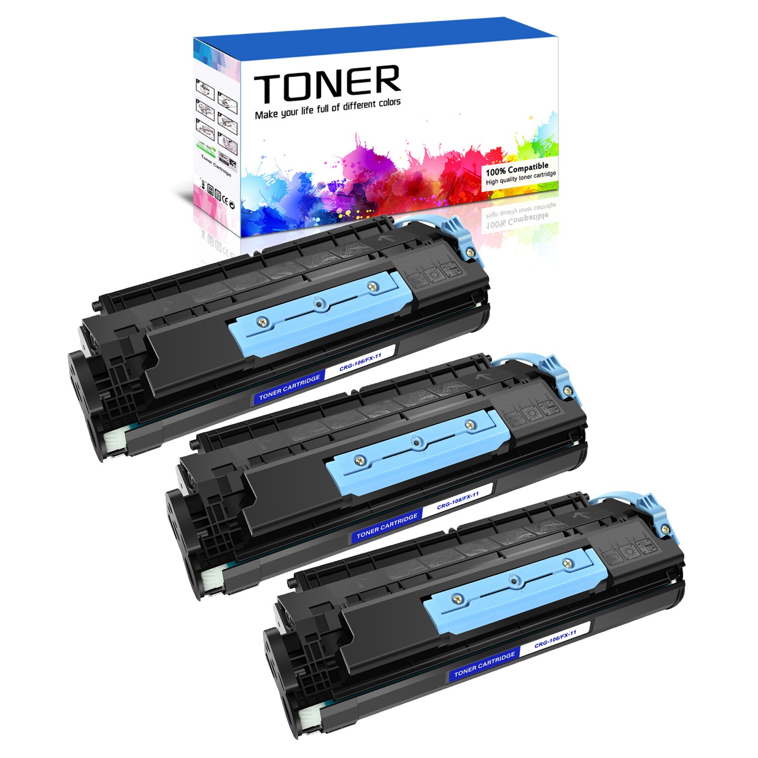 3PK Black CRG106 Toner Cartridge For Canon106 ImageClass MF6590 MF6595 MF6595cx