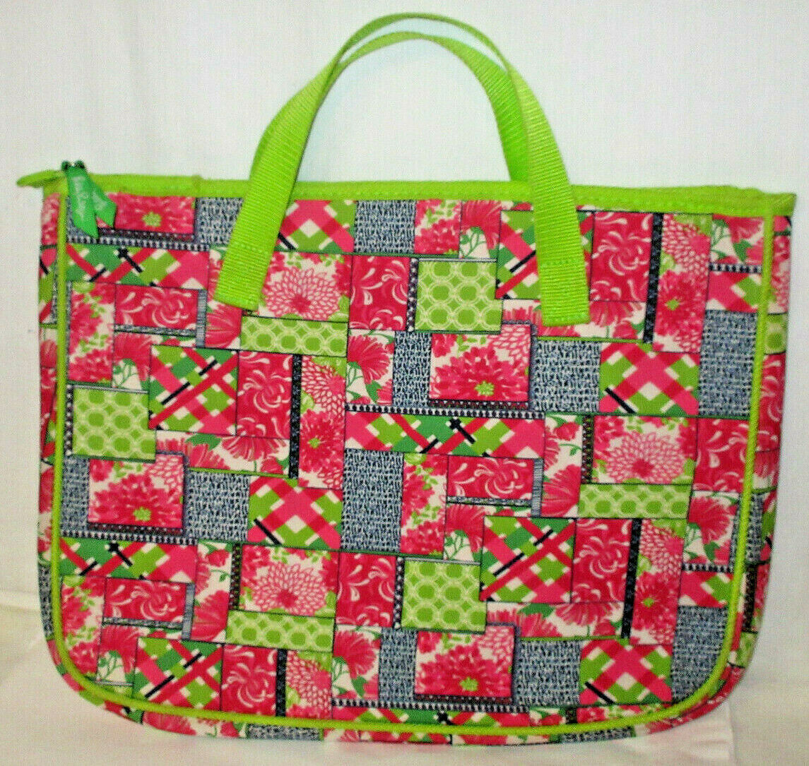 BEAUTIFUL Women's Lilly Pulitzer Computer Bag  Green and Pink work (K).