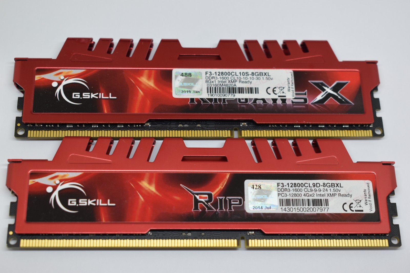 G.Skill 8GB (2x4GB) RIPJAWS X DDR3 PC3-12800 Desktop RAM kit F3-12800CL9D-8GBXL