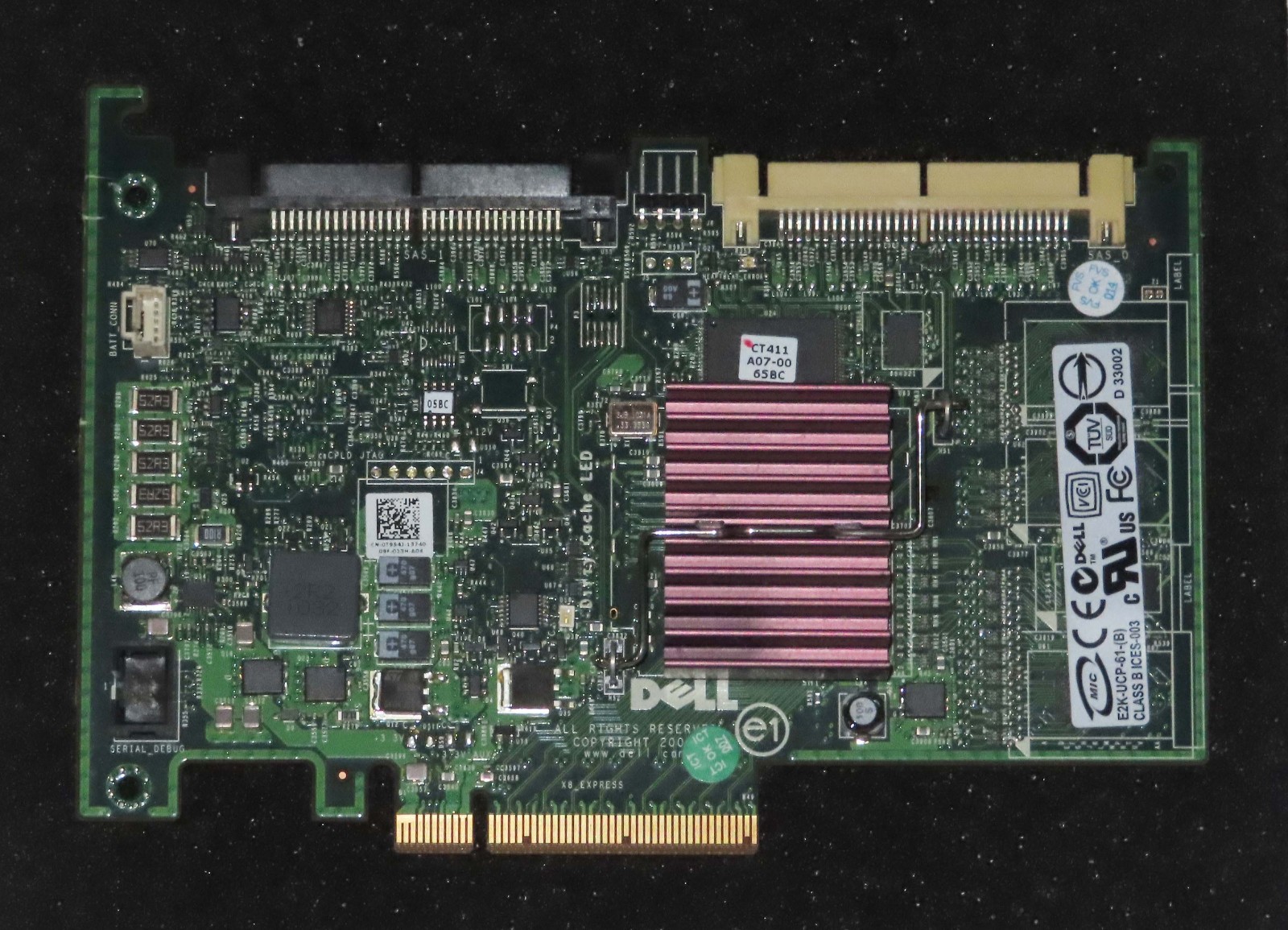 Dell PERC 6i SAS RAID Controller — Complete Set With PCI-E Card, Battery, Cables