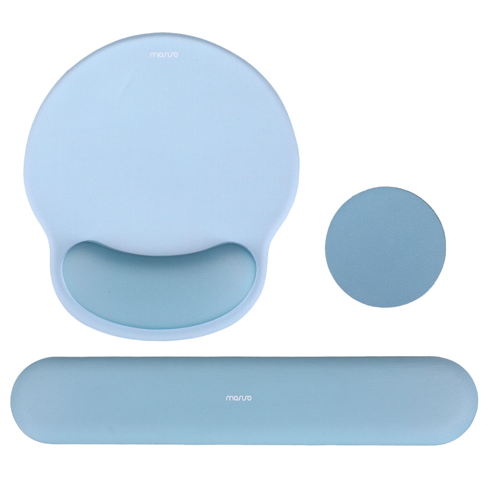 MOSISO Wrist Rest Support for Mouse Pad&Keyboard Set Ergonomic Mousepad
