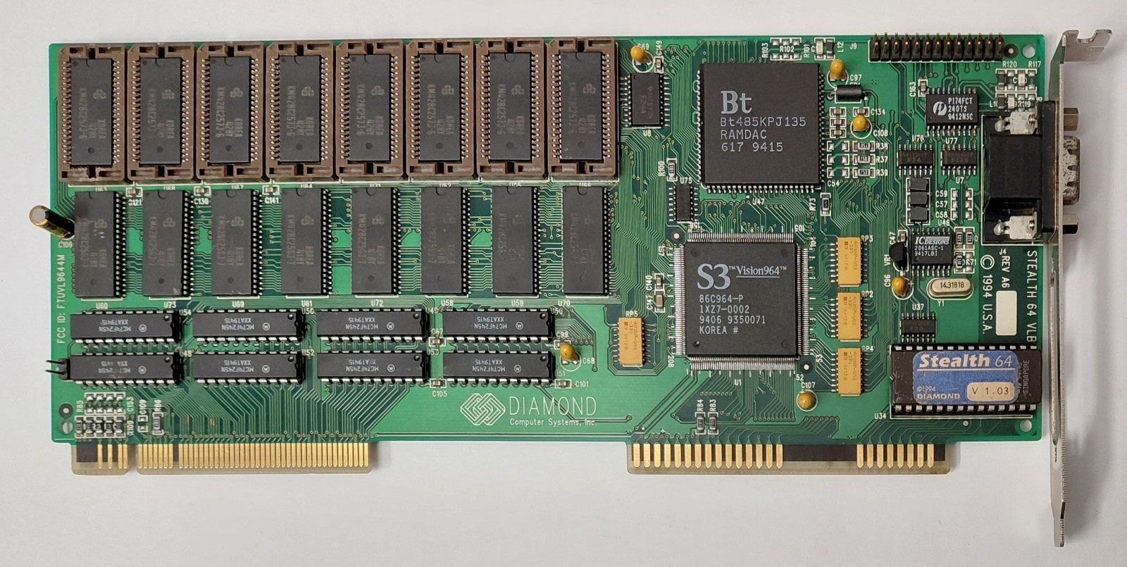 Diamond Stealth 64 VLB Graphics Card (S3 Vision964, 4MB, Retro, 1994)