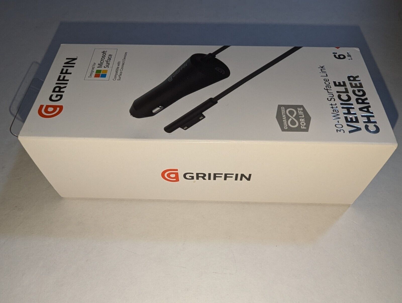Griffin 30 Watt Surface Connect Vehicle Charger GFP-009-BLK Microsoft