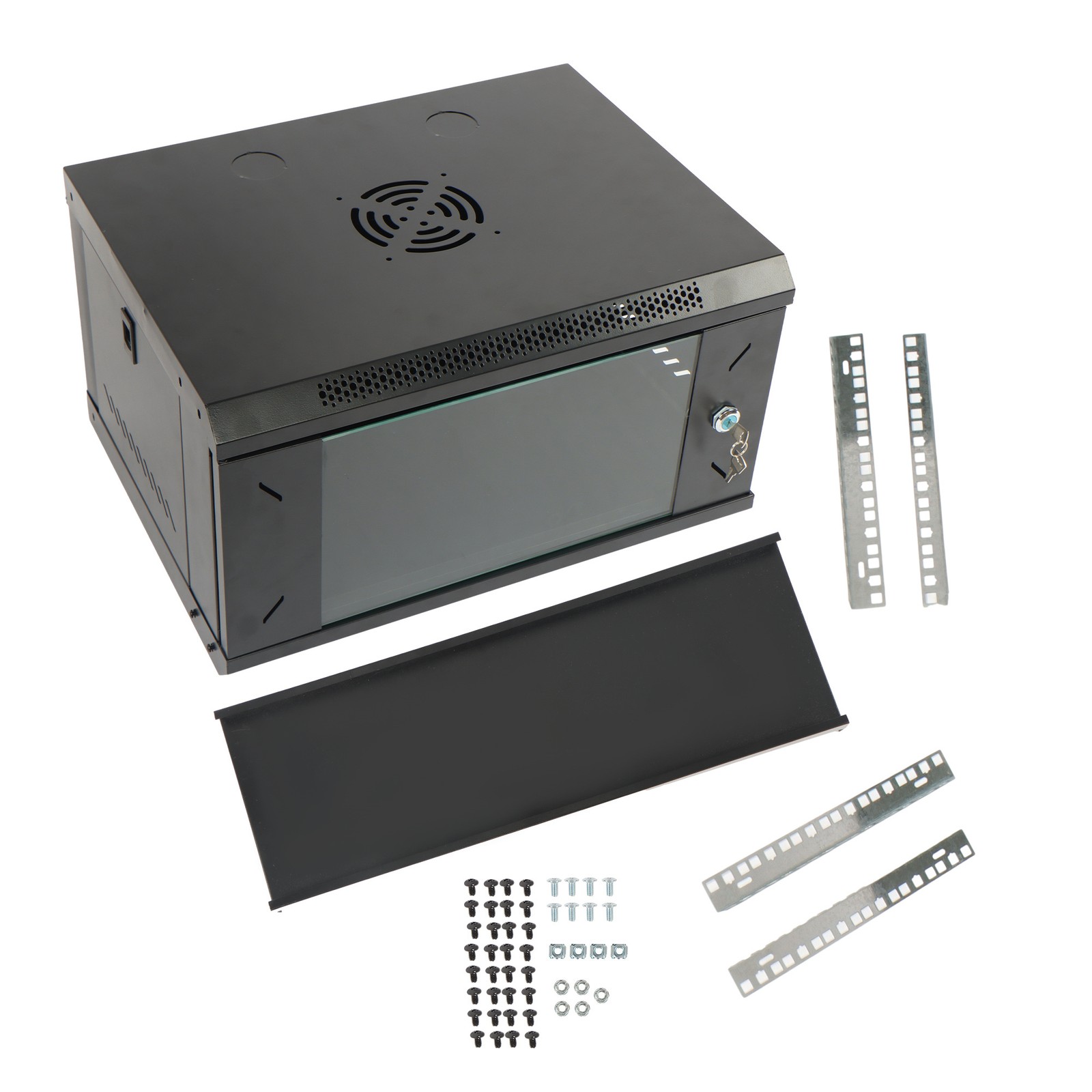 6U Wall Mount Network Server Rack Cabinet Enclosure 15.5'' Deep Door Lock