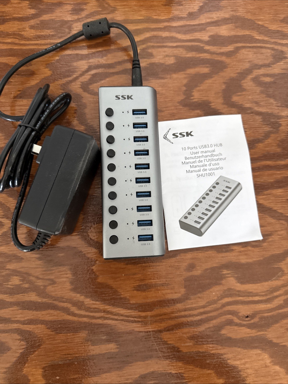 SSK 10-Port USB 3.0 Hub Powered