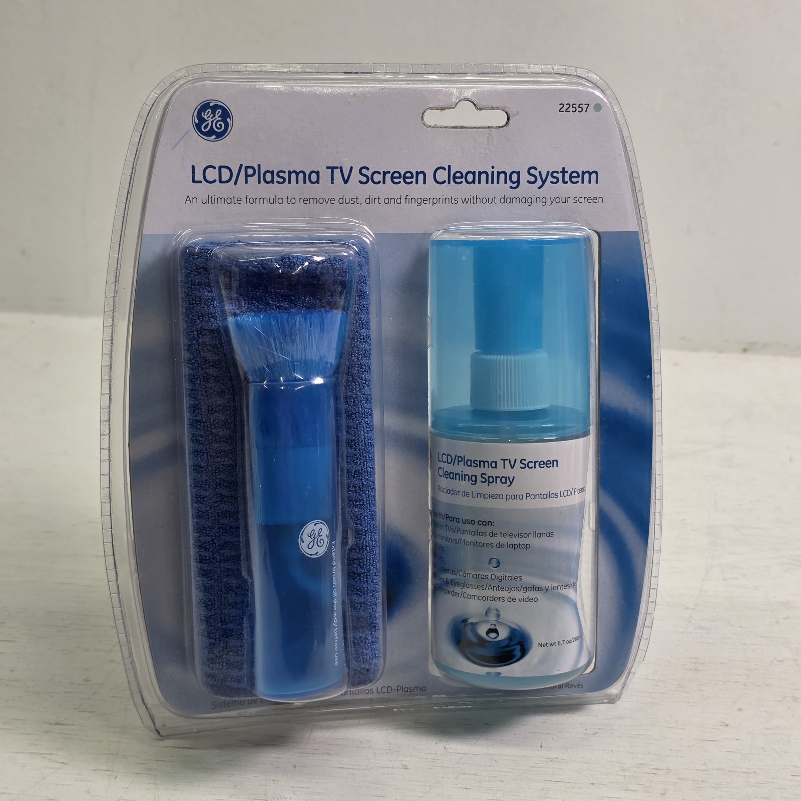 GE LCD/Plasma TV Screen Cleaning System Kit Sealed Anti-Static Dust Brush New
