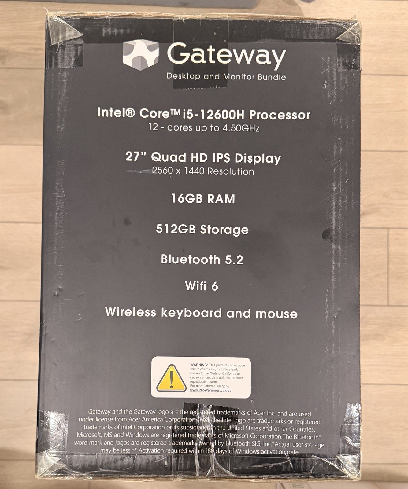 Gateway (GWDC5H27Q58-BK) Desktop & Monitor Bundle (i5-12600H 16GB RAM 512GB SSD)