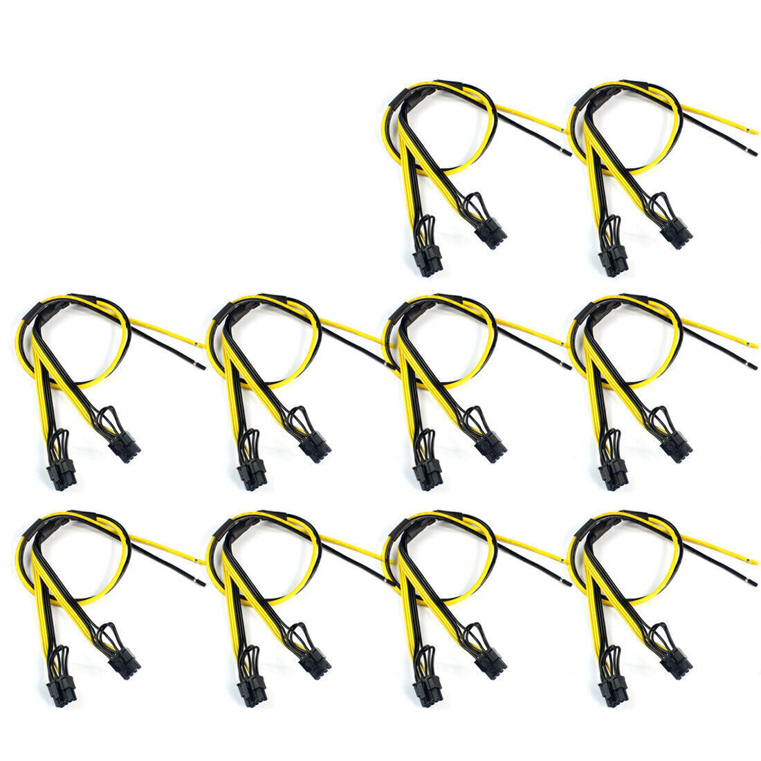 5/10Pcs Dual PCIe PCI-E Graphic Video Card 8pin 6+2pin Power Cable for Miner