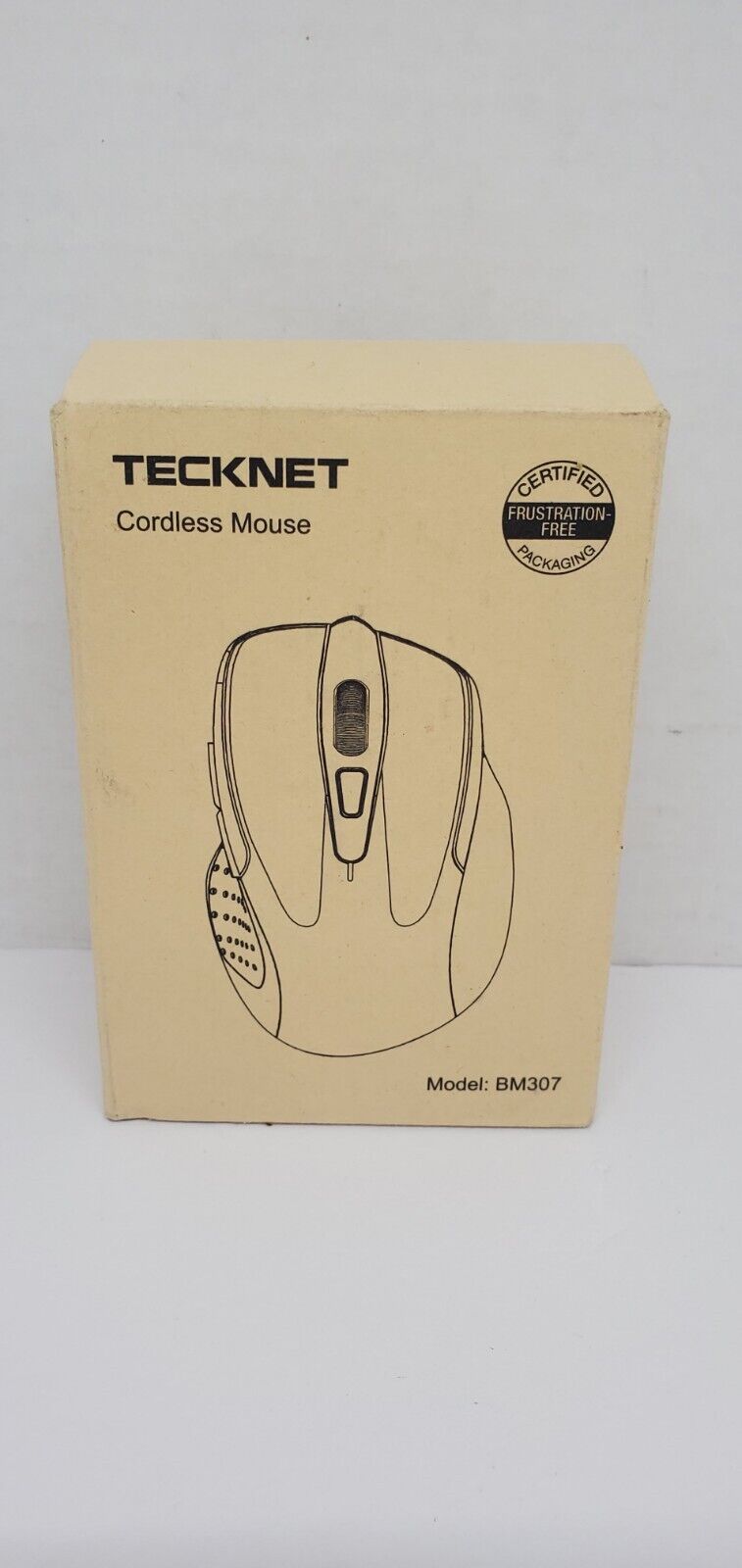 Tecknet Cordless Bluetooth Wireless Optical Grey Computer Mouse Model BM307