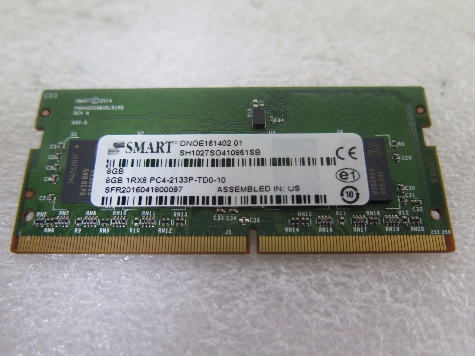 Smart Modular 8GB PC4-17000 DDR4-2133MHz ECC 260-Pin SoDimm SH1027SO410851SB 