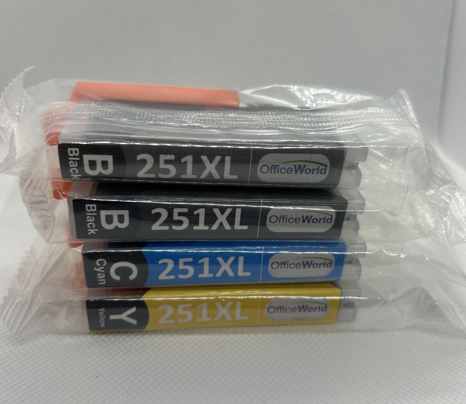 251XL 4-Pack Ink Cartridge Replacement 2 - Black B - 1 C Cyan & 1 Y Yellow NEW