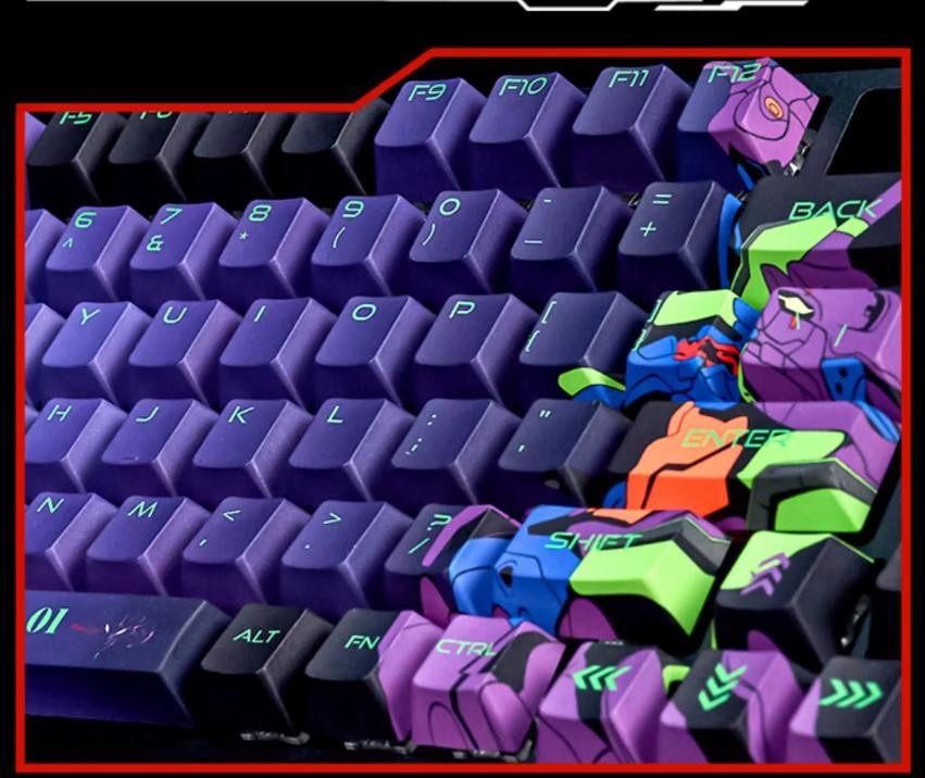 Eva Themed Keycaps Compatible With Night Demon Cherry Height Gifts New