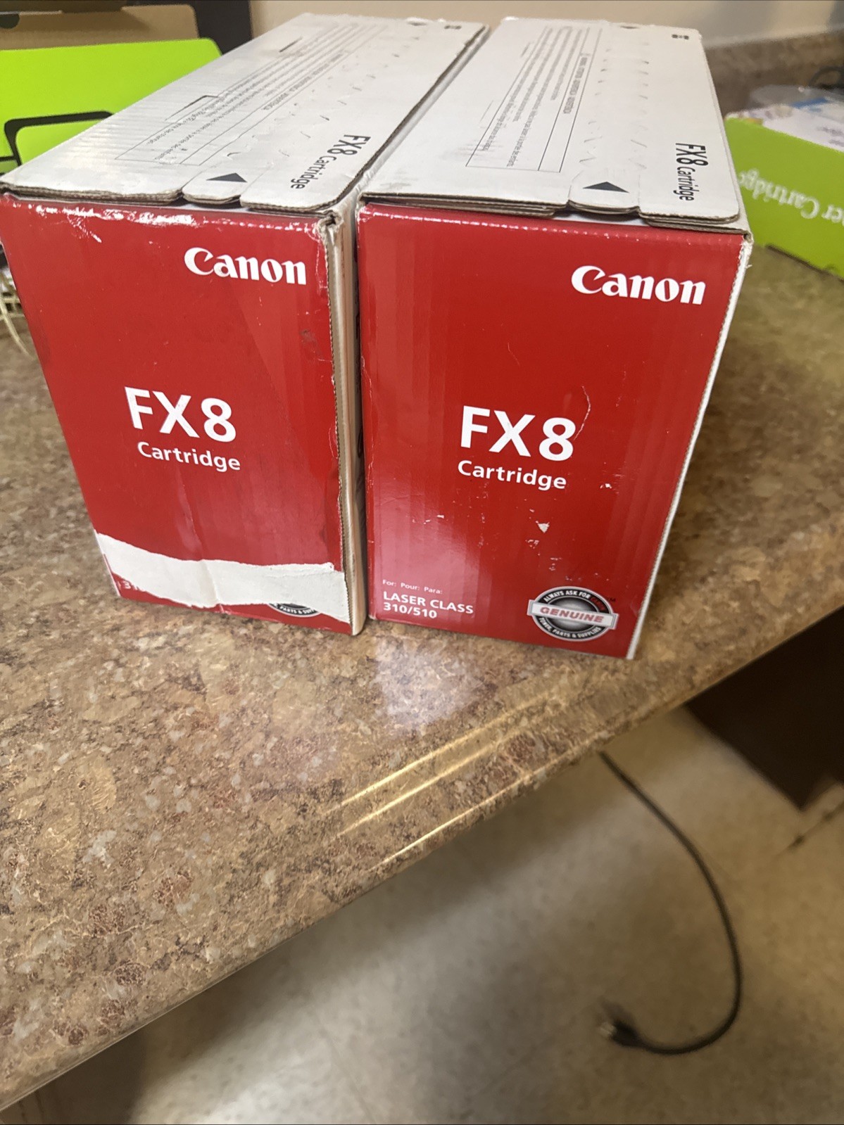 2 PACK - Genuine Canon FX-8 Black Toner Cartridge. New Sealed Box