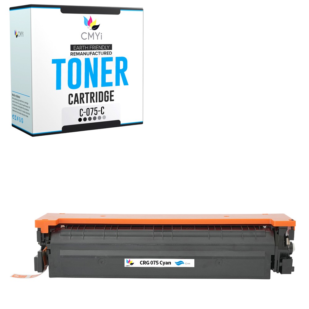 1-Pack Compatible CMYi 075 Cyan Toner Cartridge fits Canon imageCLASS LBP647Cdw