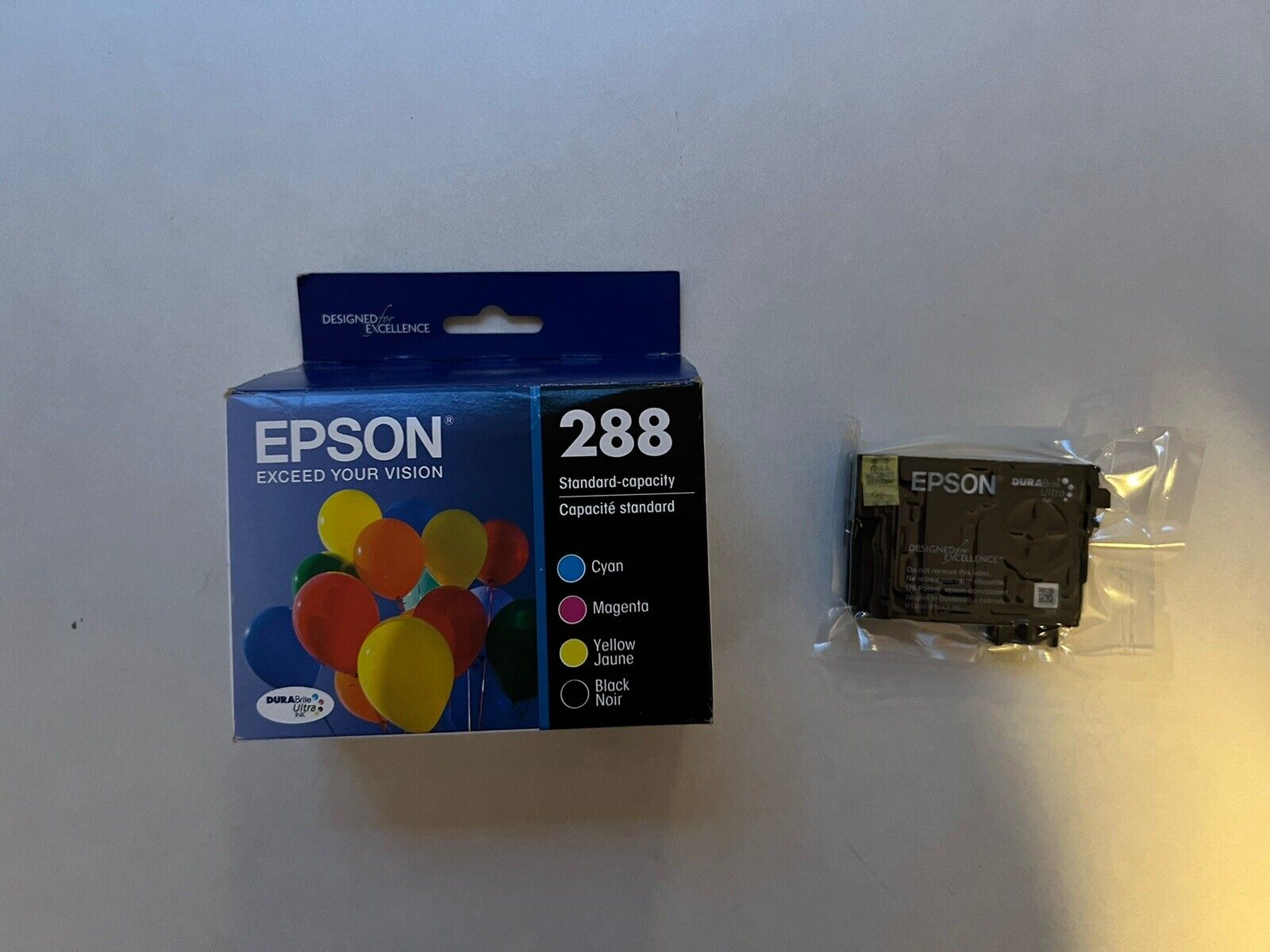 Epson 288 Black Cyan Magenta Bonus Yellow Ink Cartridges T288120-BCS Dated 2025 