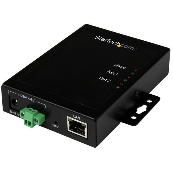 StarTech.com 2-Port Serial-to-IP Ethernet Device Server - RS232 - Metal and Moun