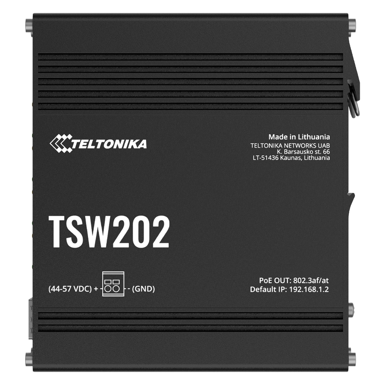 Teltonika TSW202 Managed PoE+ Switch, 8 x Gigabit Ethernet, 2 x SFP, Profinet