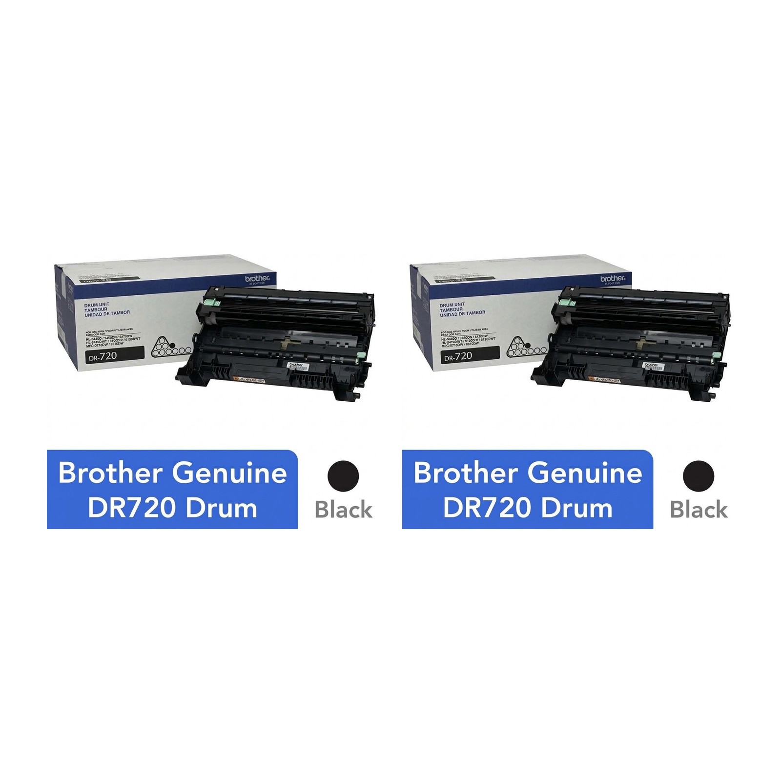 Brother DR720 Genuine OEM Drum Unit 2-Pack HL-5450DN DCP-8110DN