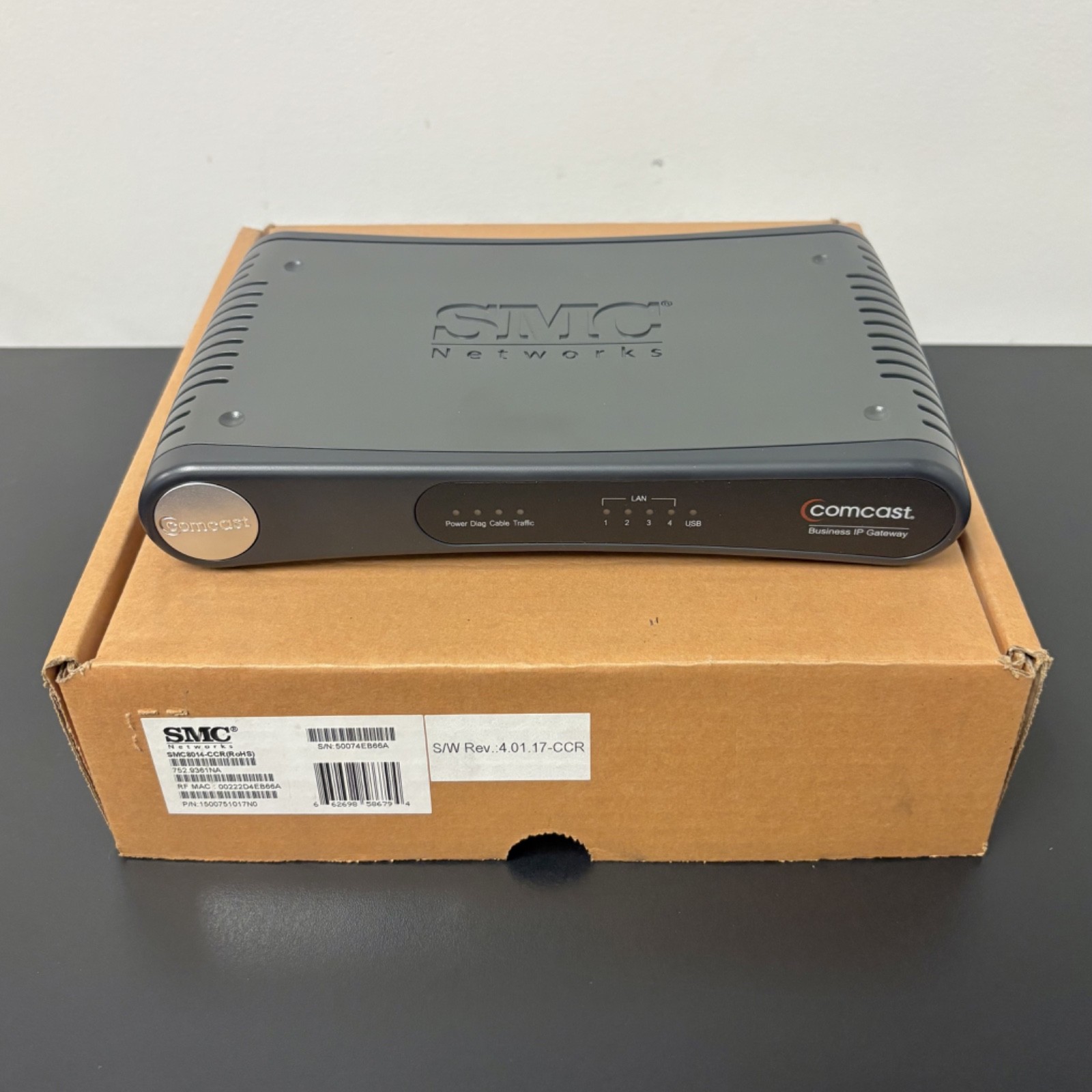 SMC Networks Comcast Business IP Gateway Modem, # SMC8014 (New Open Box)