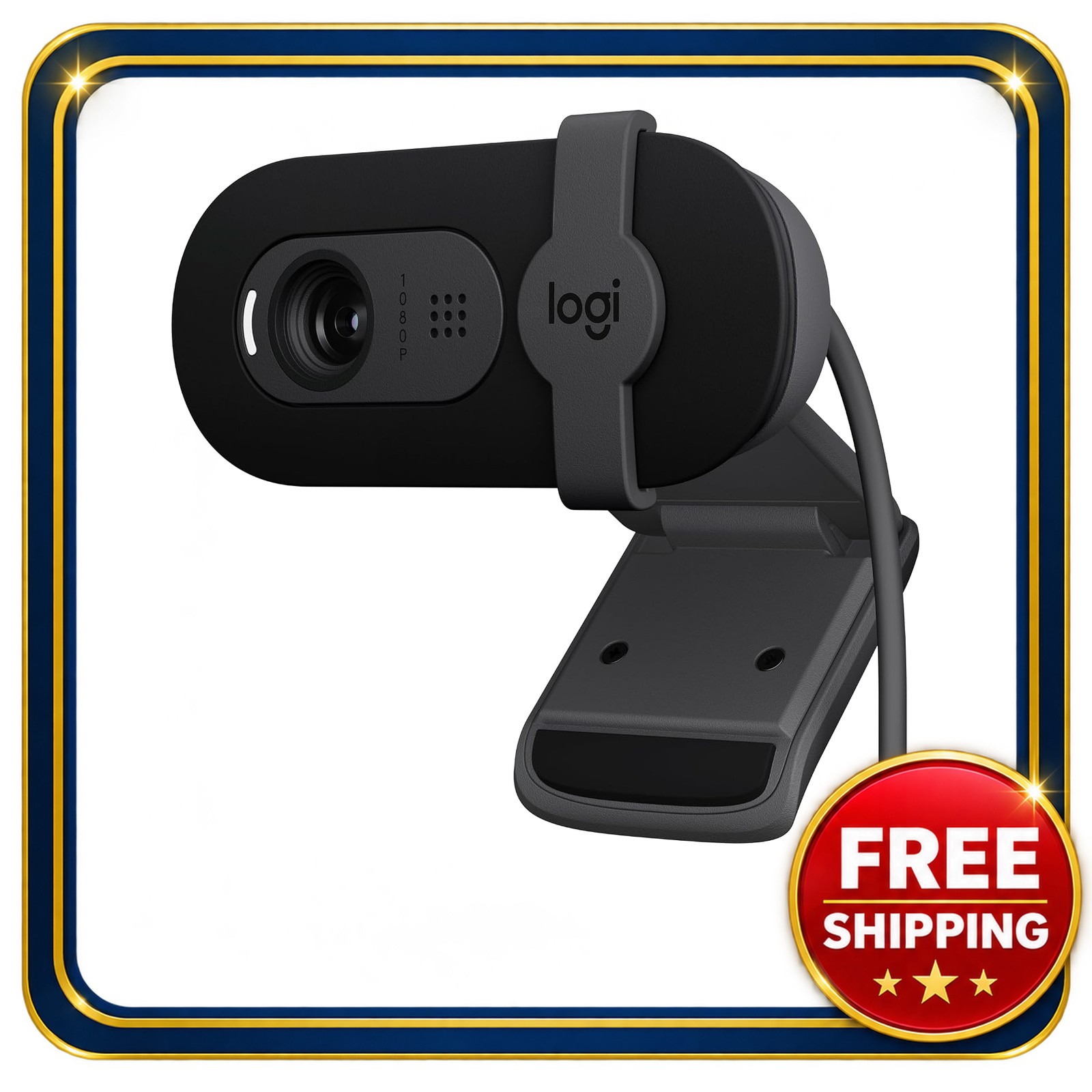 Webcam Logitech Brio 101 Full HD 1080p with Built-In Mic and Privacy Cover