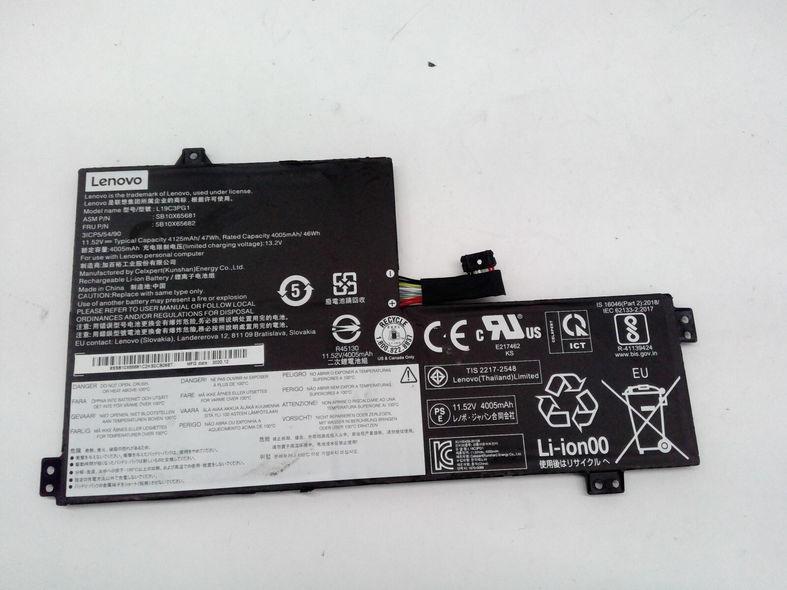 GENUINE LENOVO 100E 300E CHROMEBOOK 2ND GEN BATTERY L19L3PG1 L19C3PG1 L19M3PG1