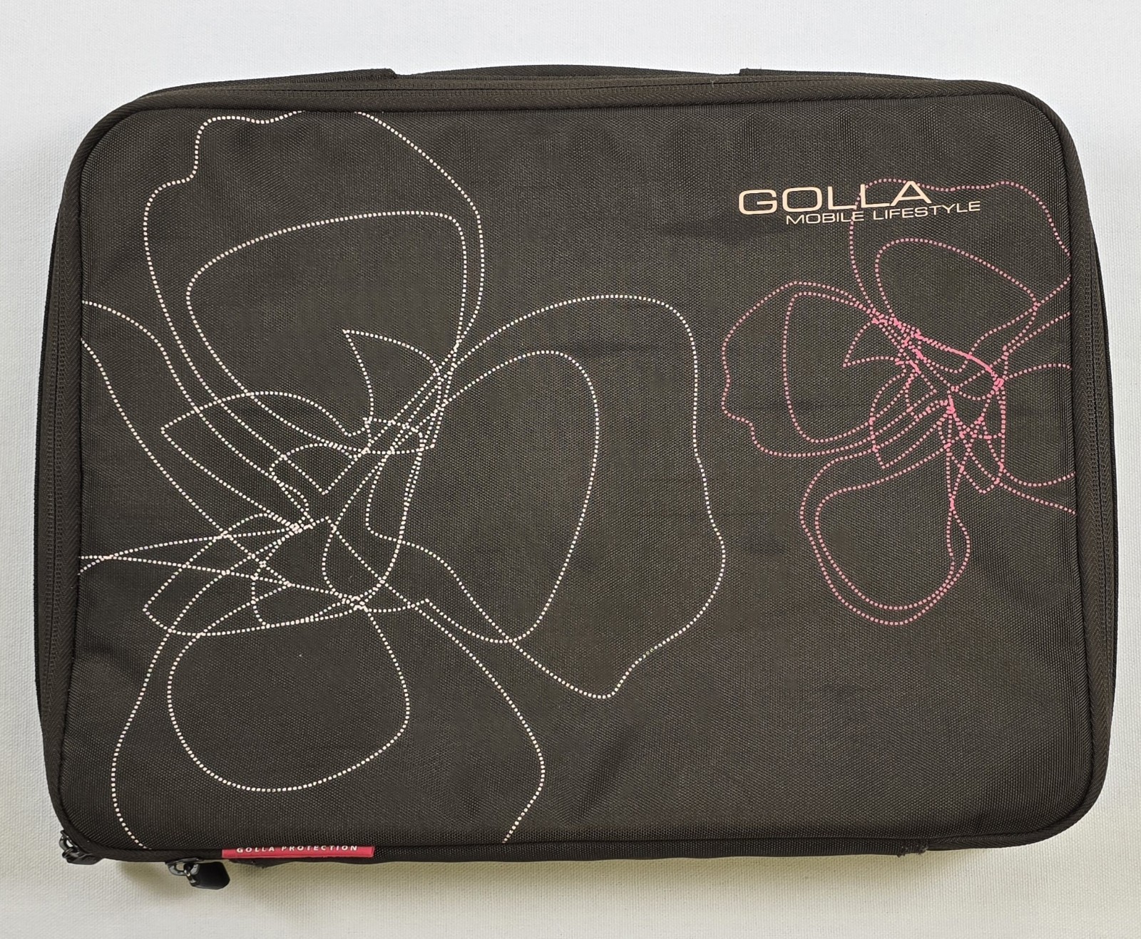Golla 15" Laptop Bag Case Padded Brown Floral 014/PO406