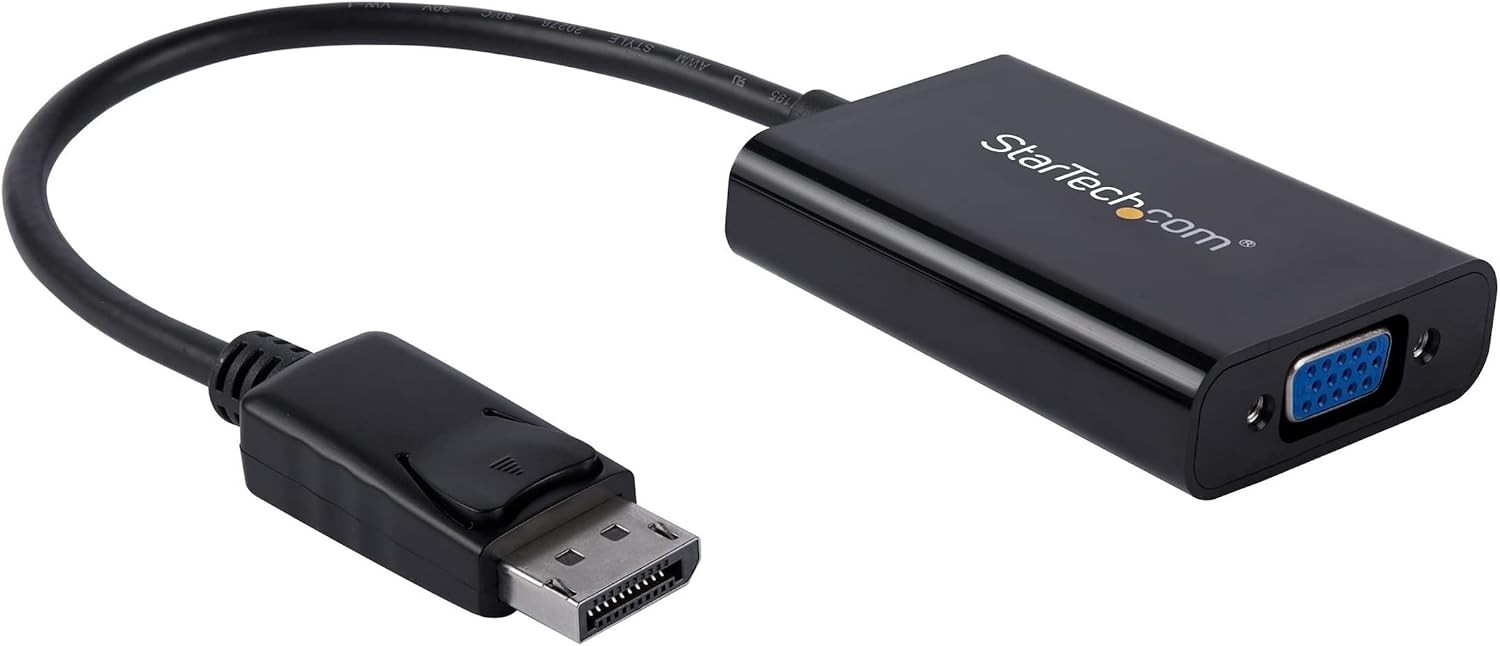StarTech DisplayPort to VGA Adapter with Audio, 1080p, Dongle DP2VGAA