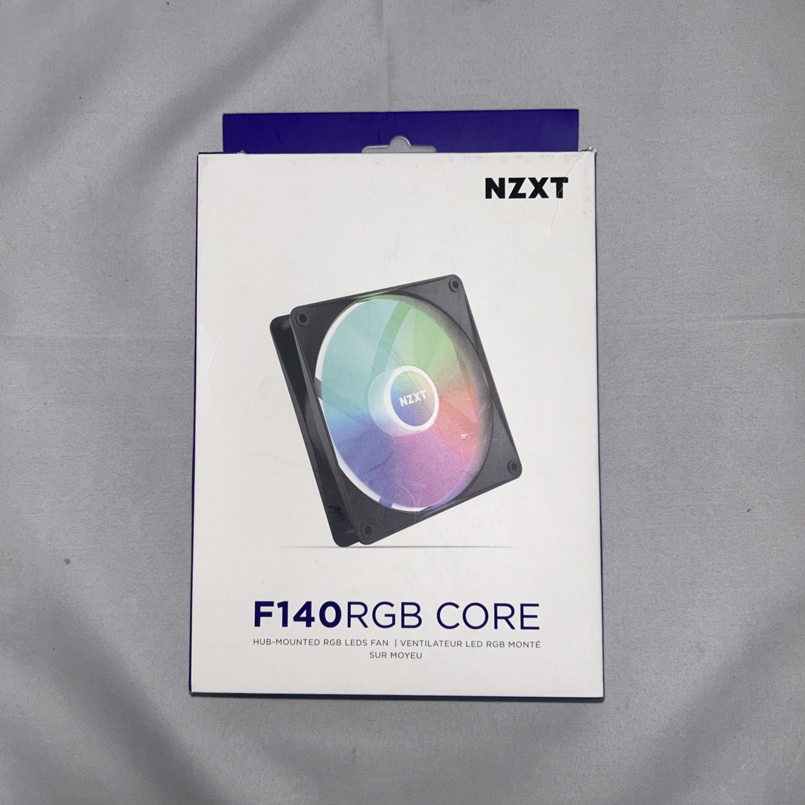 NZXT F140 RGB Core Black- 140mm Hub-Mounted Fan - 8 Individual LEDs