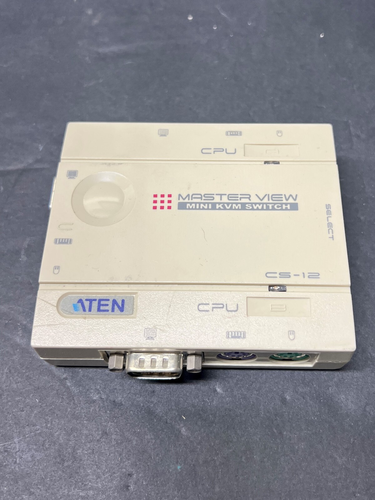 Vintage Aten Master View Mini KVM Switch Model CS-12