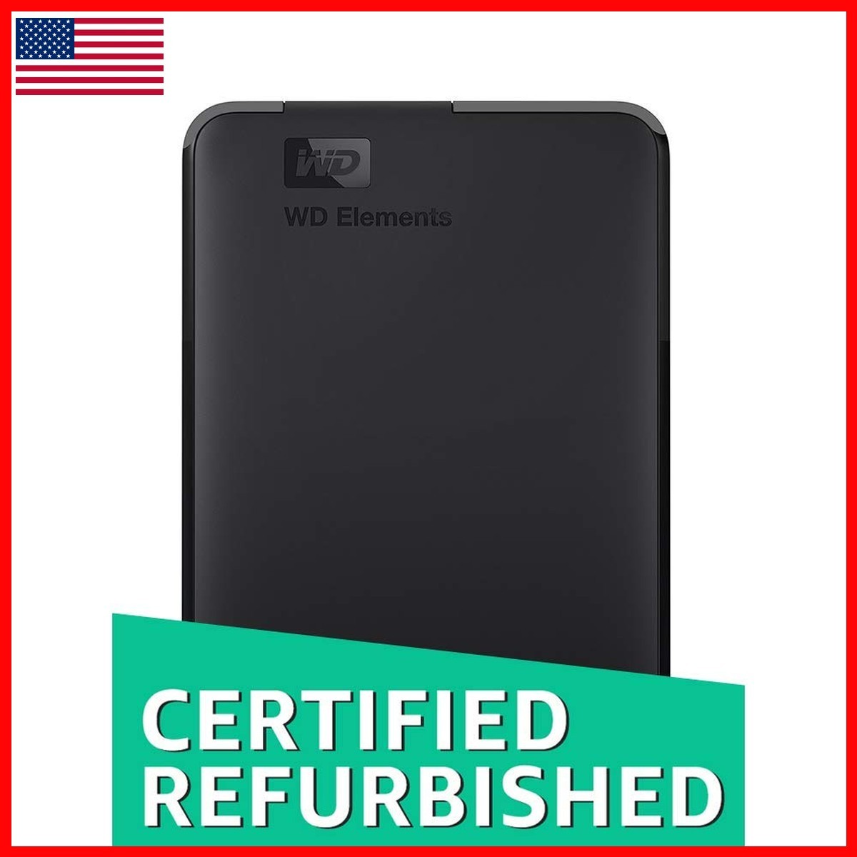 WD 2TB Elements Portable External Hard Drive USB 3.0 WDBUZG0020BBK-WESN Renewed