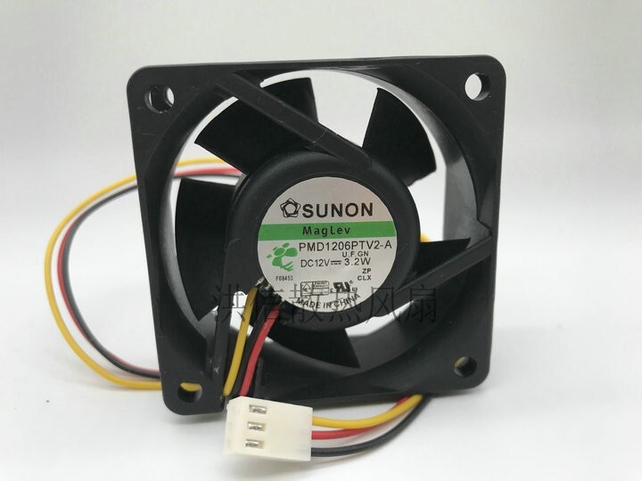 SUNON 6025 PMD1206PTV2-A DC12V 3.2W 3-wire cooling fan