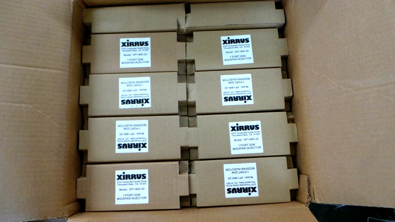 LOTS OF 70 Xirrus XP1-MSI-20 1 Port 20W Midspan Injector - New