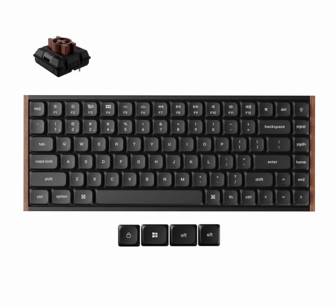 Keychron K3U-H3 Ultra 8K Wireless Mechanical Keyboard, 75% Low Profile - Black