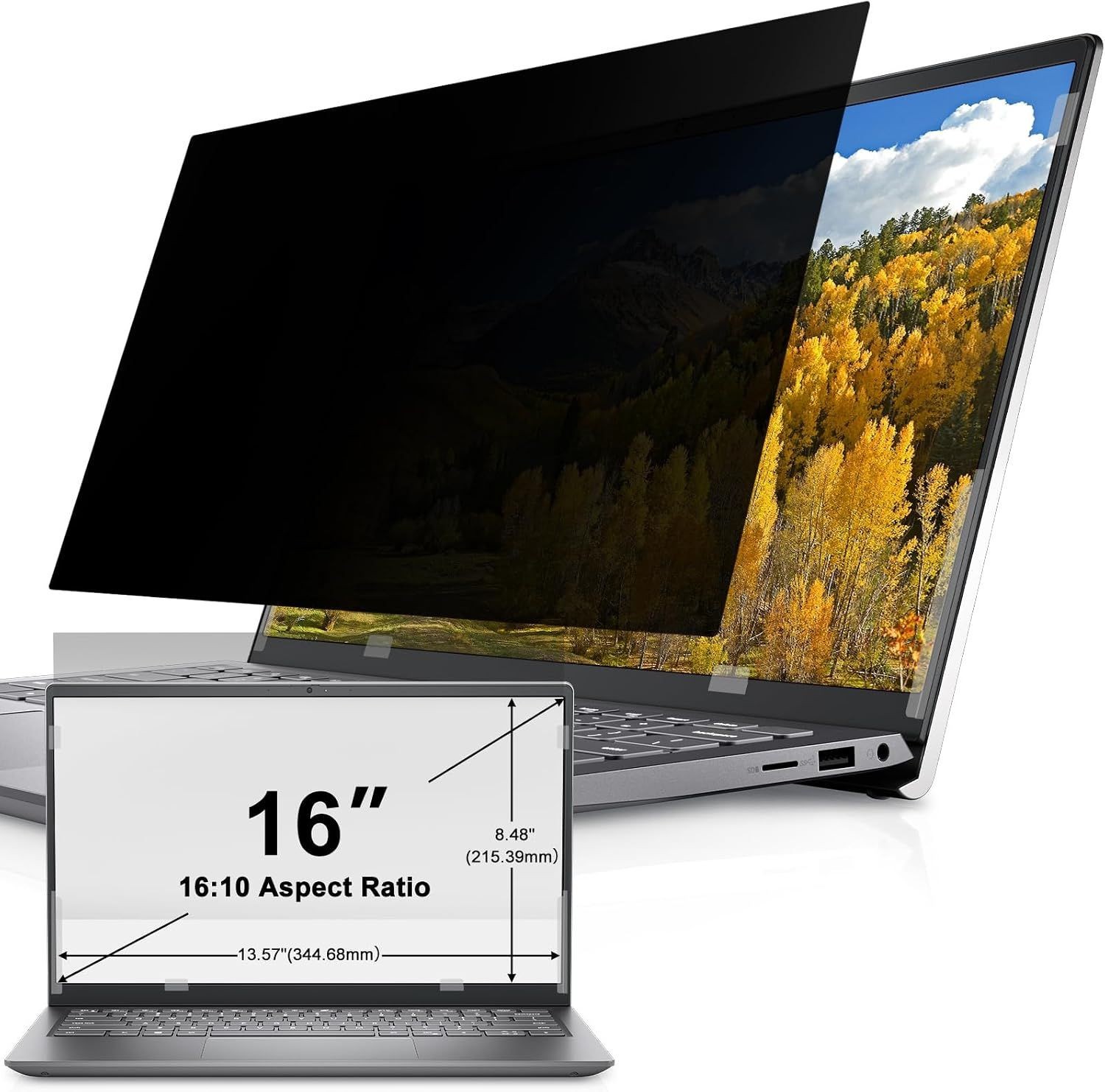 16 Inch Laptop Privacy Screen, 16:10 Aspect Ratio Compatible with Acer HP Lenovo