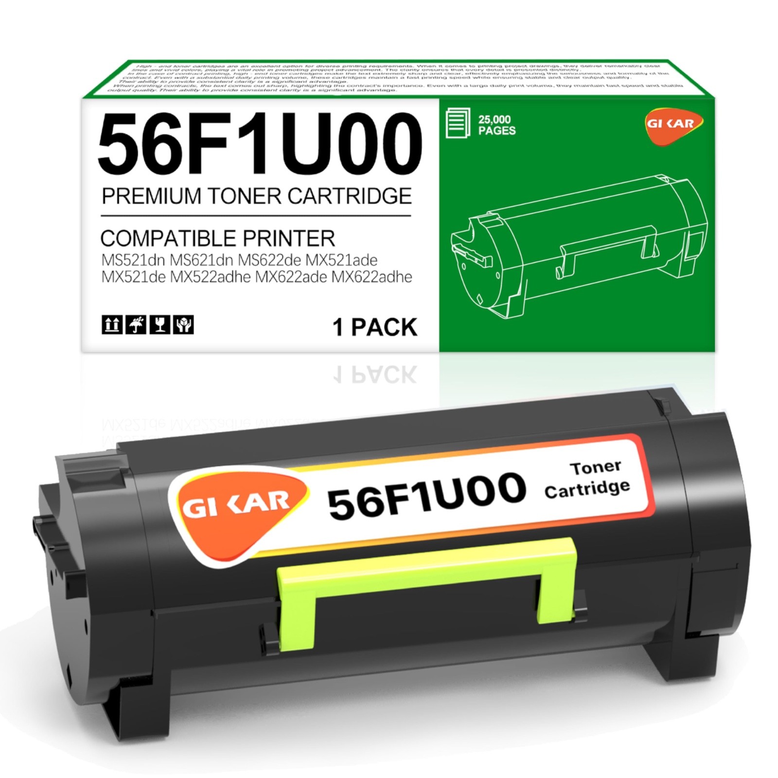 56F1U00 Toner Cartridg for Lexmark MS621dn MS521dn MS622de MX521 MX522 MX622