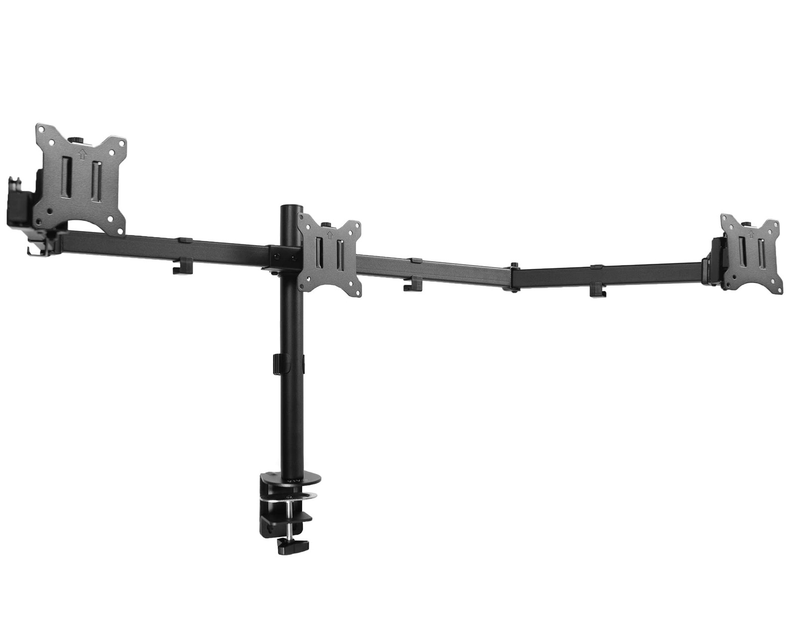 VIVO Triple Monitor 21.5 to 27 inch LED LCD Clamp-on Desk Mount, Flush to Wal...