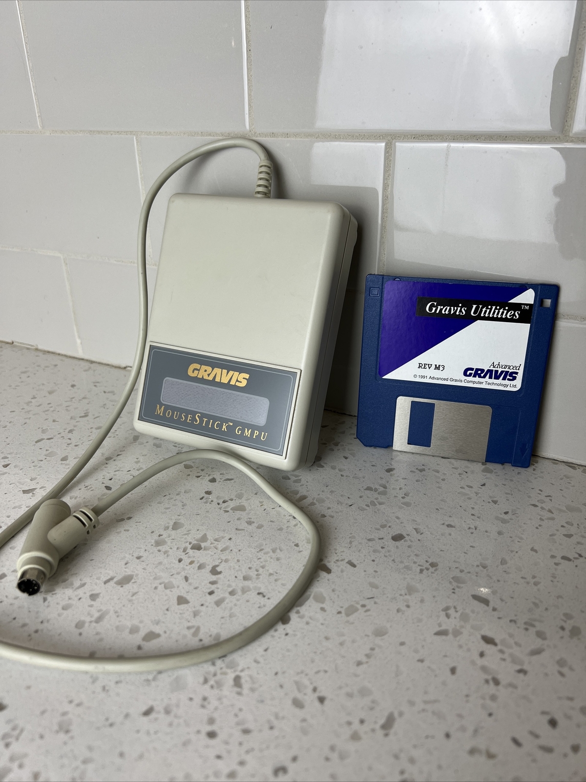Vintage Mac Gravis MouseStick GMPU Macintosh W/ Software 1991 Apple