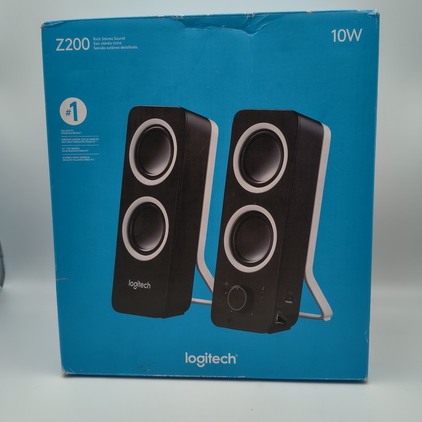 NEW Logitech Z200 10W Multimedia PC Speakers Pair Black 980-000800 NIB