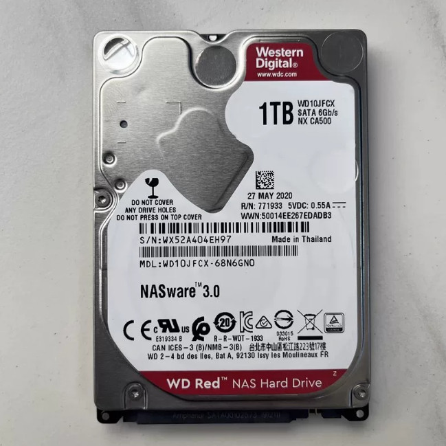 Western Digital 1TB WD10JFCX 5400RPM 16MB SATA 2.5" NASware 3.0 Hard Disk Drive