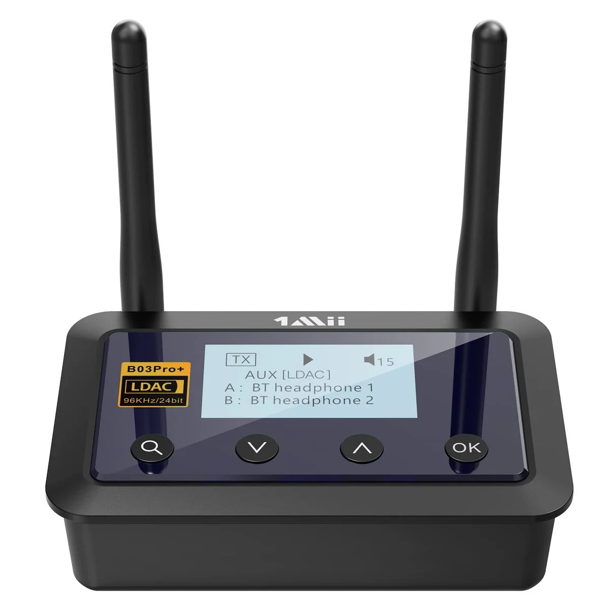 1Mii B03Pro+ Bluetooth 5.3 Transmitter Receiver LDAC 96kHz Optical RCA AUX