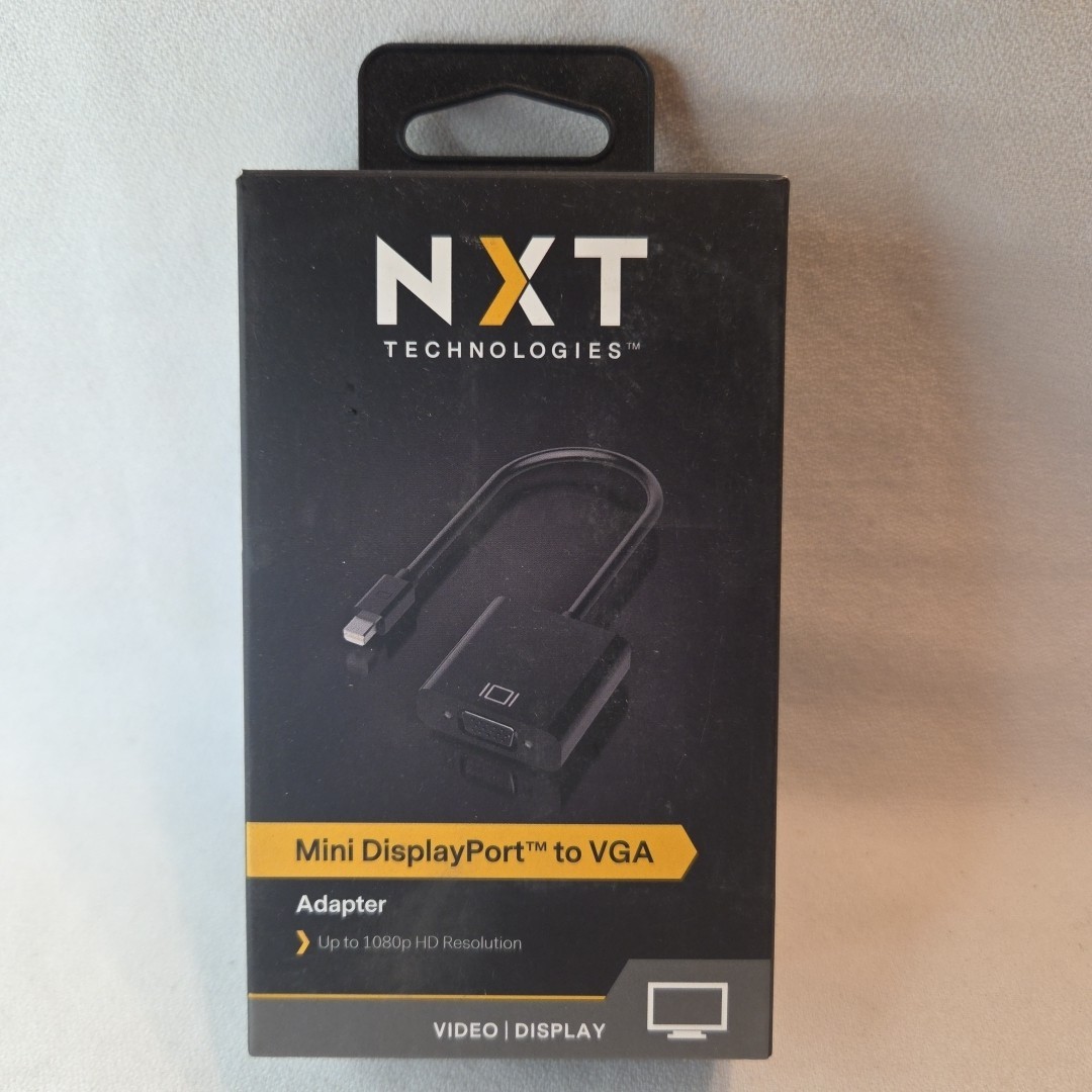 NEW - NXT Technologies Mini DisplayPort to VGA Adapter 1080p - NX29744