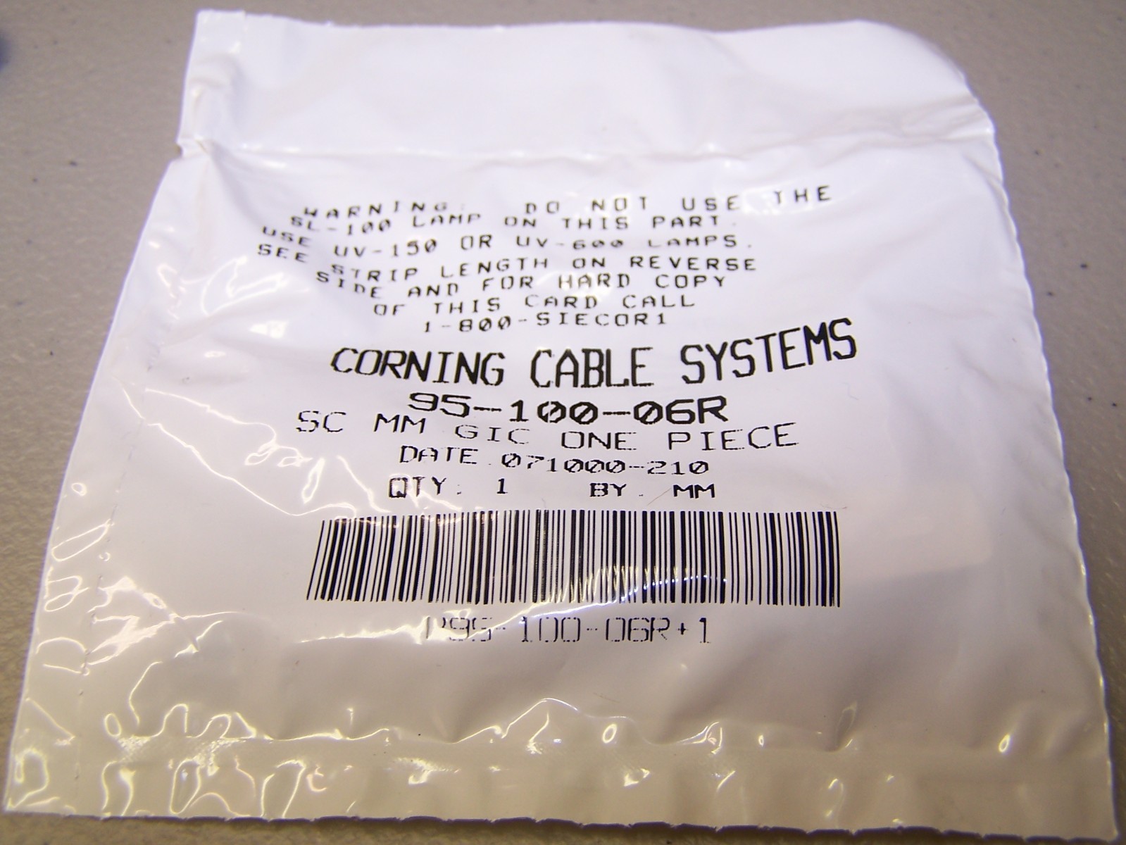 5 ) Brand NEW 95-100-06R Corning SC MM Fiber Optic Connector 