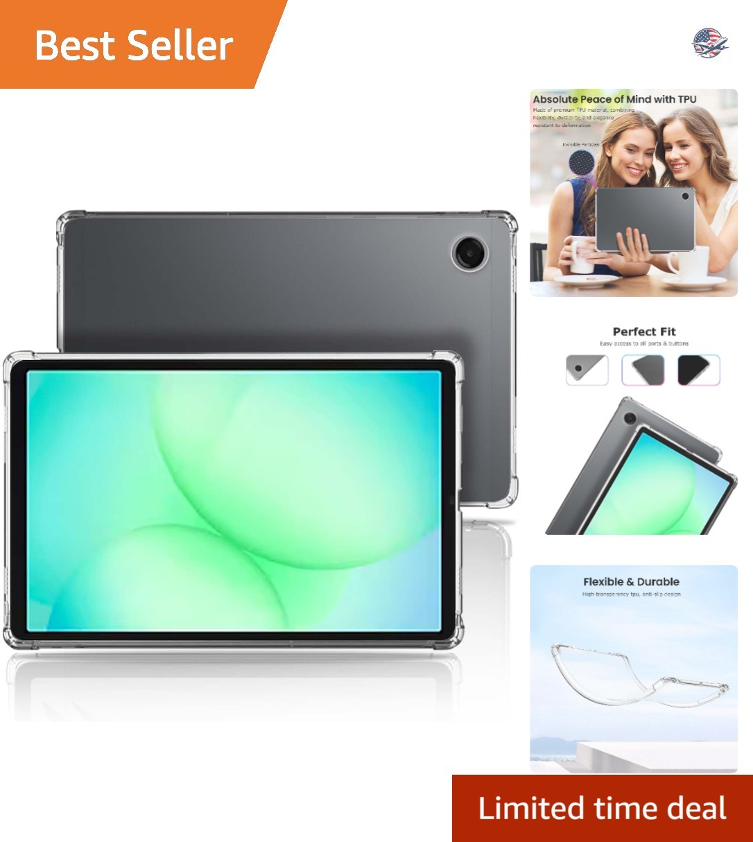 Slim TPU Clear Case for Galaxy Tab A11 8.7'' - Shockproof & Stylish Protection