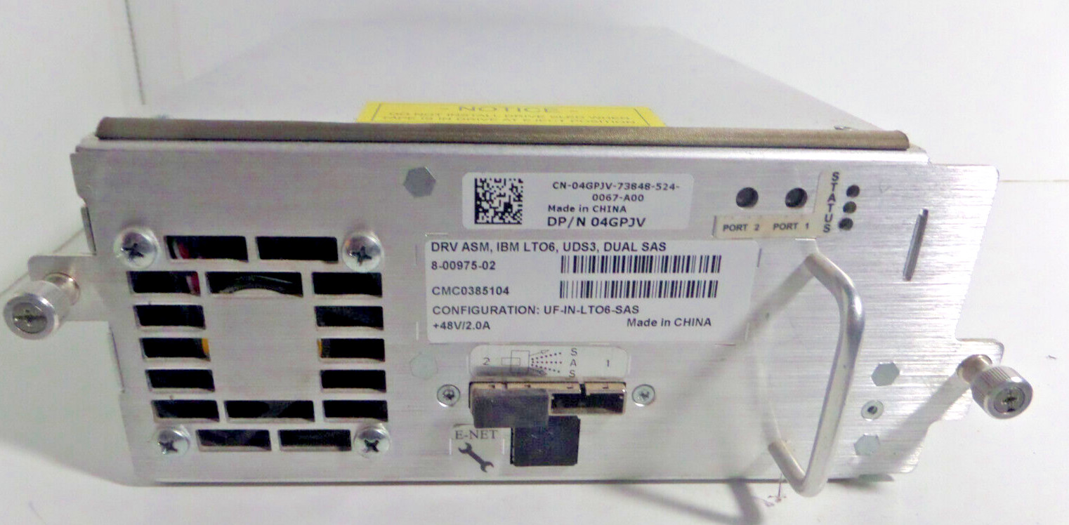 Dell ML6000 tape library Tape Drive ASM IBM LT06 UDS3 Dual SAS