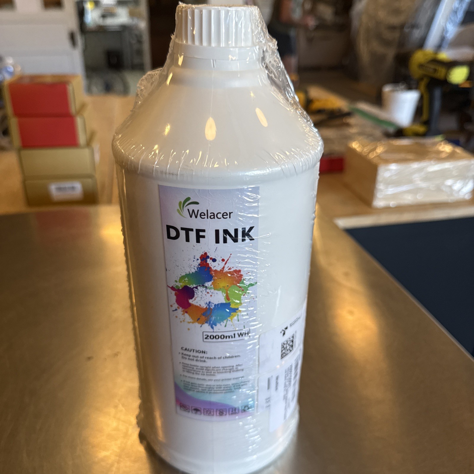 DTF Ink White 2000ml Heat Transfer Ink Refill I3200 ET-8550 | Ink Kit for I3200,